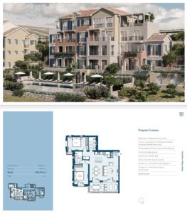 plan K221 263x300 - Квартира с 2-мя спальнями - Visterija residences, Marina Village - план оплаты до 2027 года