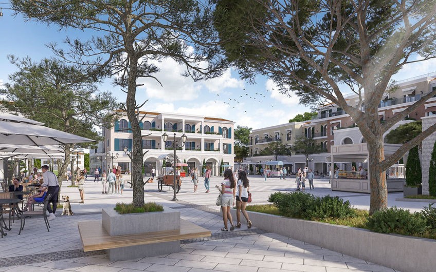 Lustica Bay Centrale — продажа в рассрочку — квартира с 1-й спальней и двориком